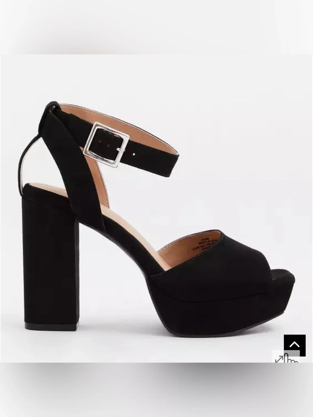 Torrid Black Platform Ankle Strap Heels size 9